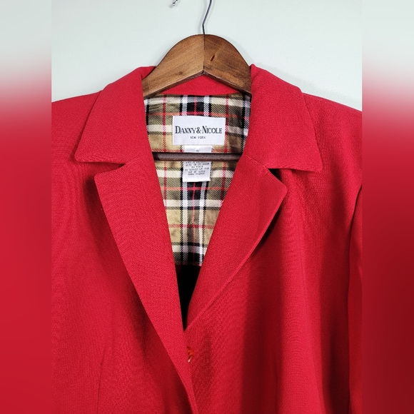 Danny & Nicole Full Length Red Blazer (Dress) - Picture 2 of 3
